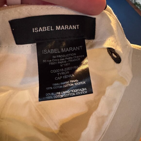 Isabel Marant Tyron beige Cap with purple iridescent logo - Picture 3 of 4
